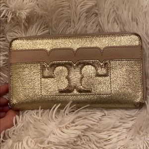 Tory Burch Zip Metallic Wallet